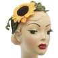 Preview: Half Hat with Sunflower in Velvet